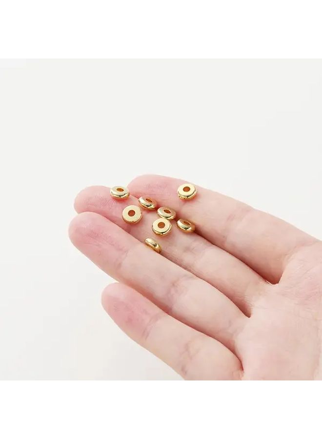 Rhodium Plated 2D Flat Brass Spacer Beads 2x6mm 20 Pcs Jewelry Making Supplies - Image 5