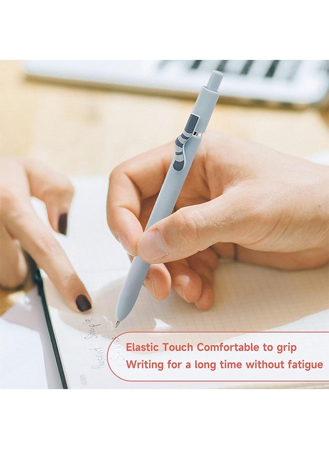 Cat Pens, 4 Pcs 0.5mm Cute Kawaii Black Ink Pens Fine Point Smooth Writing Pen, High-End Series Cat's Tail Retractable Pen for Journaling Note Taking (4 Pcs Cat) - Image 4