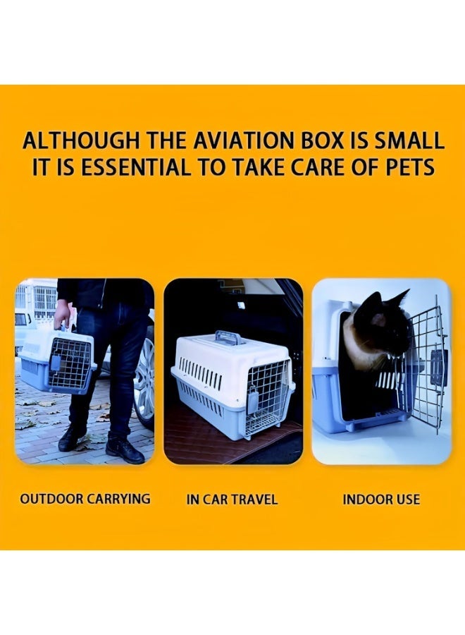 Kittens Portable Hard-Sided Pet Cage,Pet Carrier for Cats & Small Dogs, Breathable Travel Crate with Secure Lock, 49×31×31 cm, Mix Color - Image 4