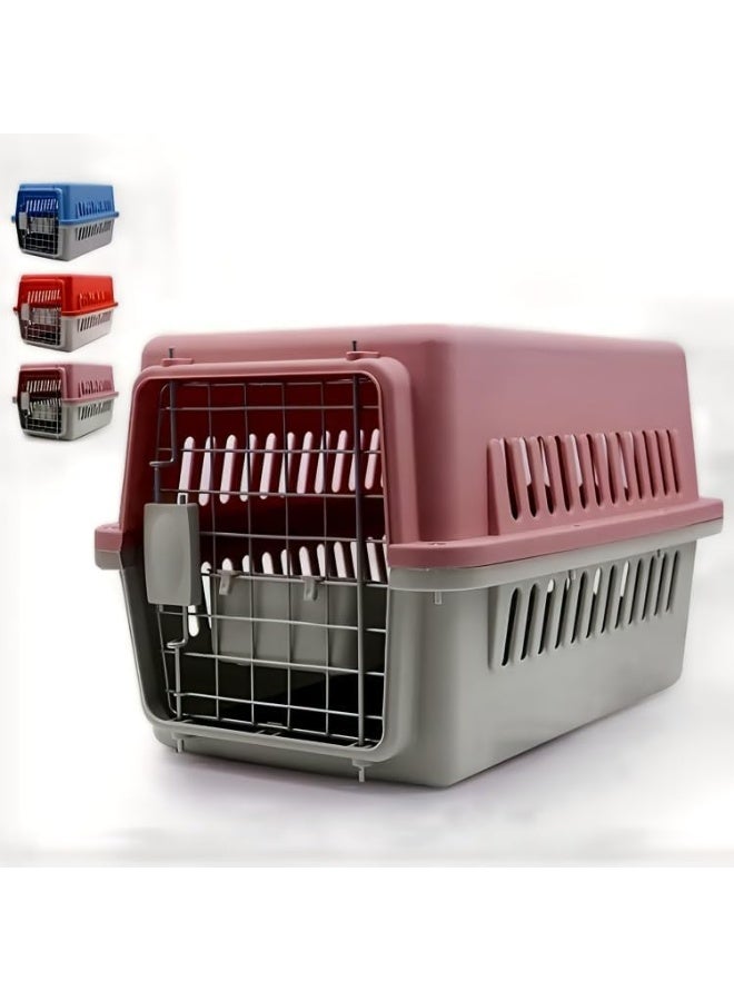 Kittens Portable Hard-Sided Pet Cage,Pet Carrier for Cats & Small Dogs, Breathable Travel Crate with Secure Lock, 49×31×31 cm, Mix Color - Image 3