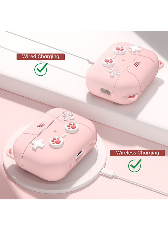 جراب Airpods Pro 2 / جراب Airpods Pro ، تصميم مشغل لعبة Cat ، جراب Airpods Pro 2 2022 مع سلسلة مفاتيح للرجال والنساء ، غطاء واقٍ من السيليكون الناعم لأجهزة Airpods Pro 2nd / 1st Gen - Image 5