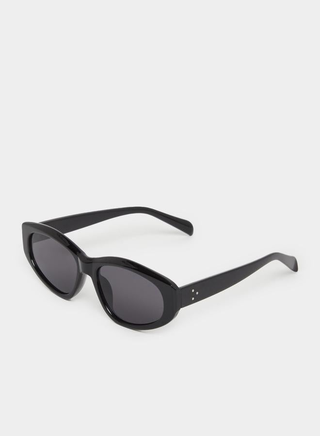 Styli Black Rectangle Sunglasses - Image 1