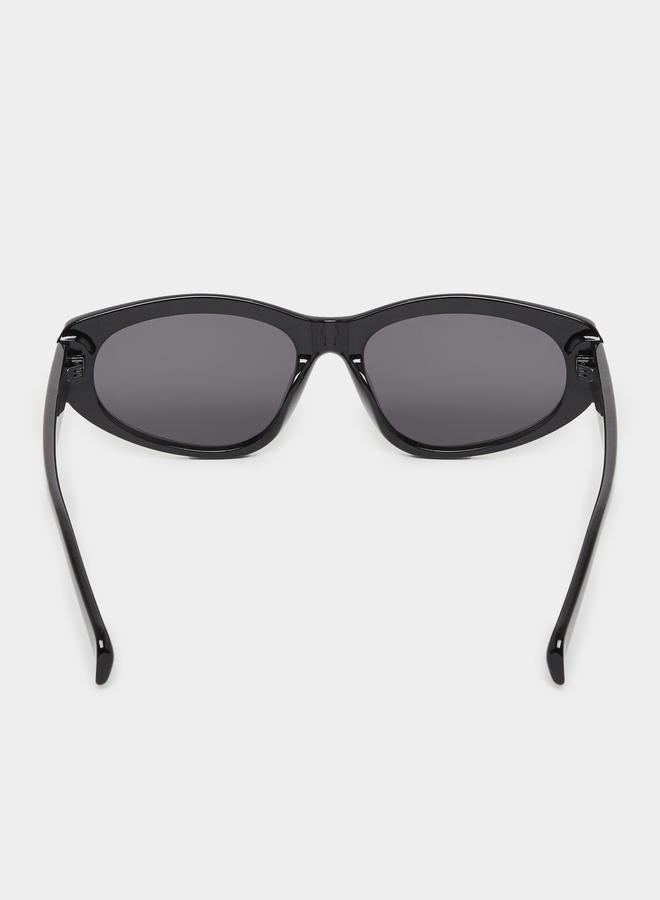 Styli Black Rectangle Sunglasses - Image 5