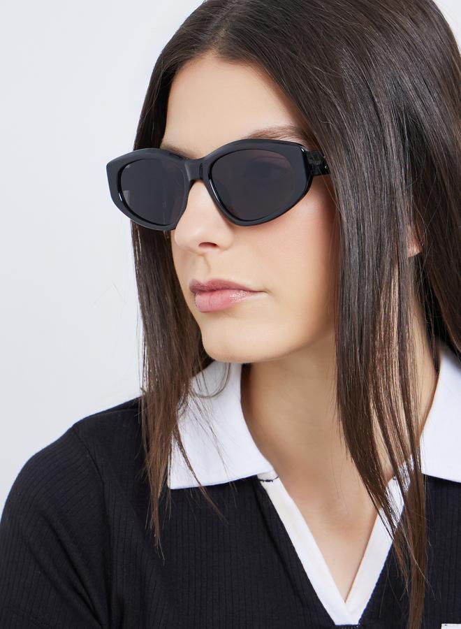 Styli Black Rectangle Sunglasses - Image 2