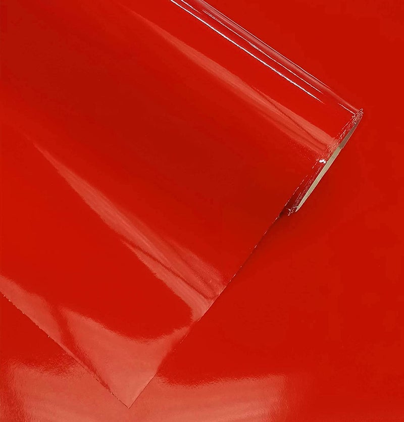 COSMOS STAR™ Vinyl Wrap Sheet for Car & Bike Self Adhesive Wrap Sticker with Air Rlease Technology car Wrapping Sheet roll Film for Auto Vehicle Motorcycle (24X55 INCH, RED Glossy) - Image 1