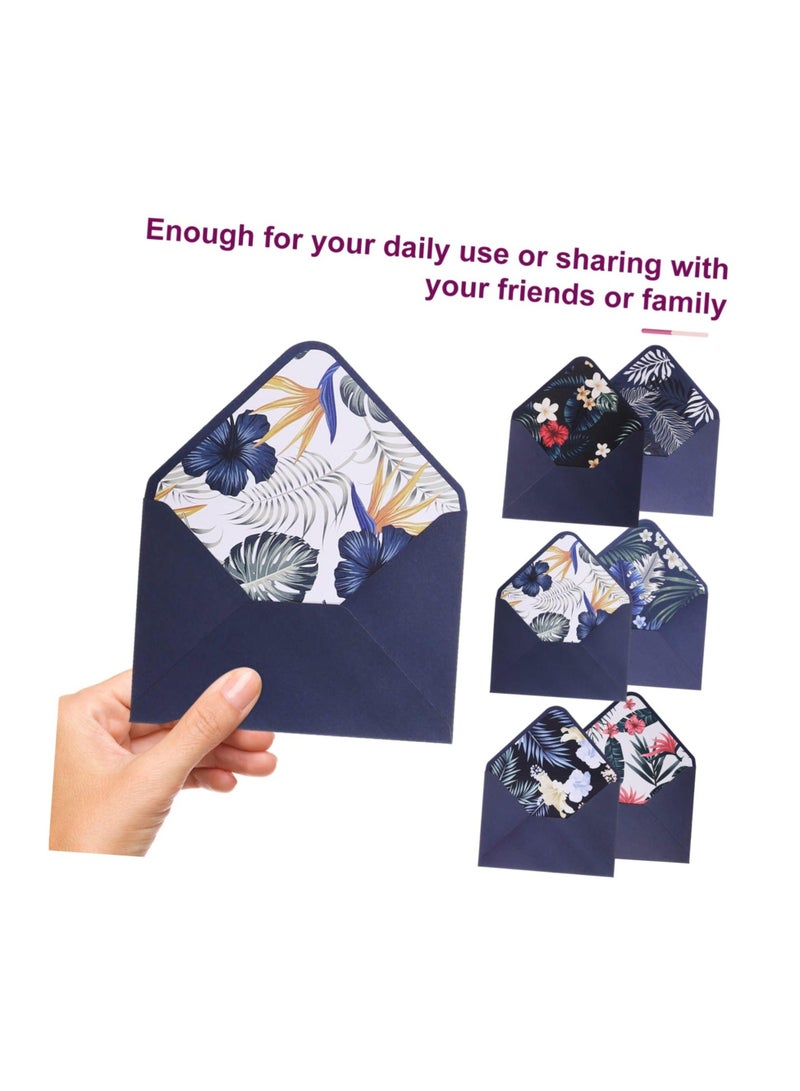 XiuWoo 6PCS Vintage Invitation Envelope Set, Stationary Envelopes Cards Postcard Set Style for Weddings,Invitations, Baby Shower, Office - Image 2