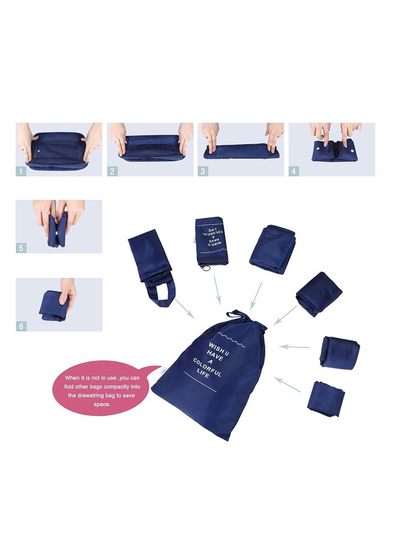 7 مجموعة مكعبات التعبئة السفر منظمون الأمتعة للماء - Image 5