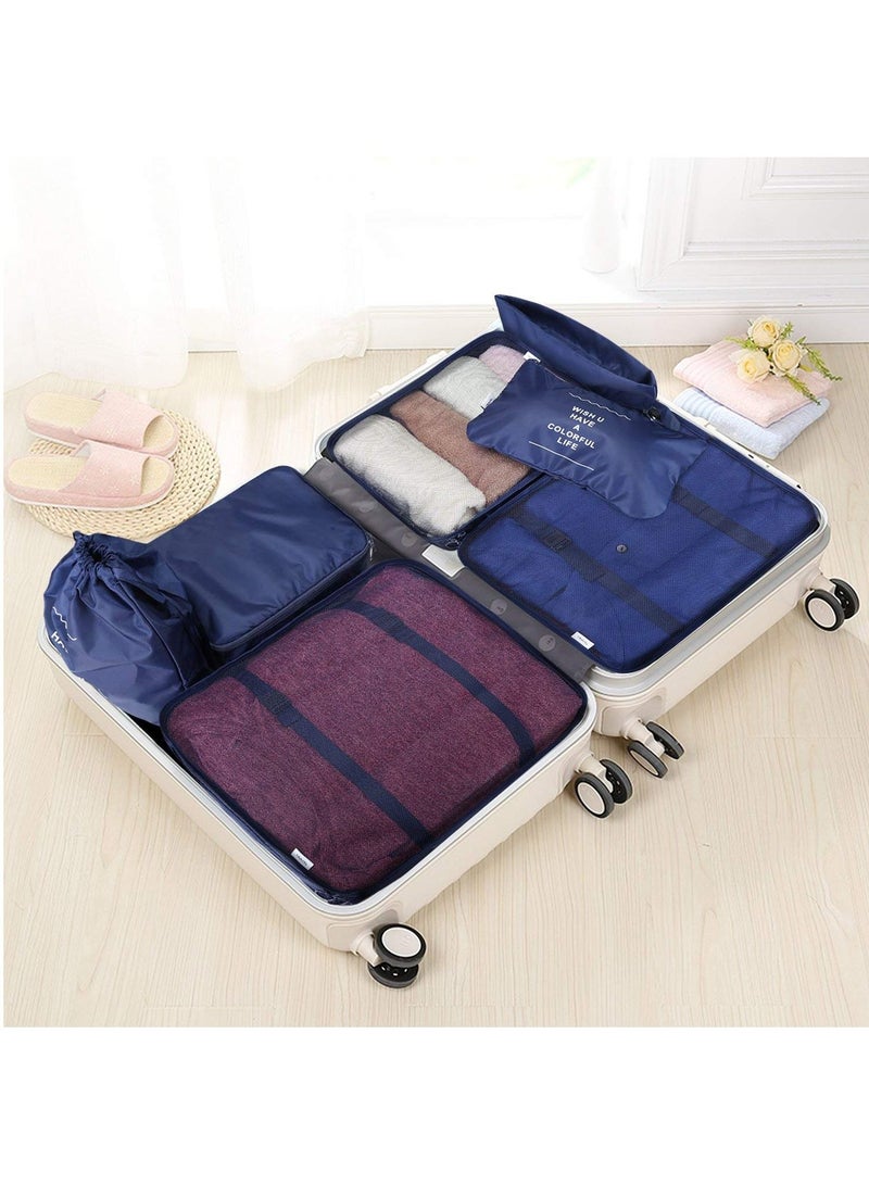 7 مجموعة مكعبات التعبئة السفر منظمون الأمتعة للماء - Image 4