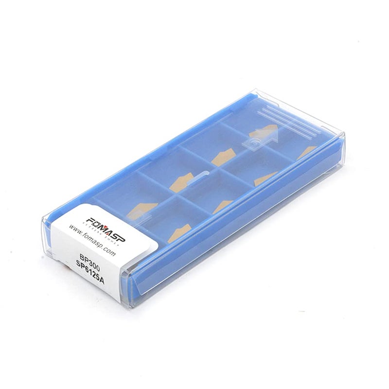 FomaSP GTN-3 (SP300) CNC Grooving Carbide Inserts Steel Fit for SPB326 Lathe Grooving Cutting Tools, CVD Yellow Coating, 10pcs - Image 5