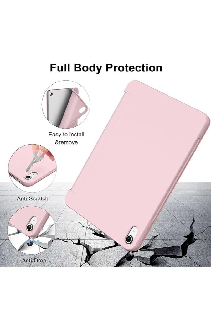 Case for iPad Air 2025 (7th Generation) M3 11-Inch /M2(2024), iPad Air 5/4 (2022/2020 5th/4th), Anti-Fingerprints, Anti-Fall Drop Protection, Auto Sleep/Wake, Slim Stand Hard Back Shell Cover Case (Pink) - Image 4