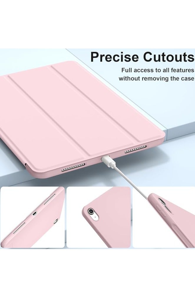 Case for iPad Air 2025 (7th Generation) M3 11-Inch /M2(2024), iPad Air 5/4 (2022/2020 5th/4th), Anti-Fingerprints, Anti-Fall Drop Protection, Auto Sleep/Wake, Slim Stand Hard Back Shell Cover Case (Pink) - Image 5