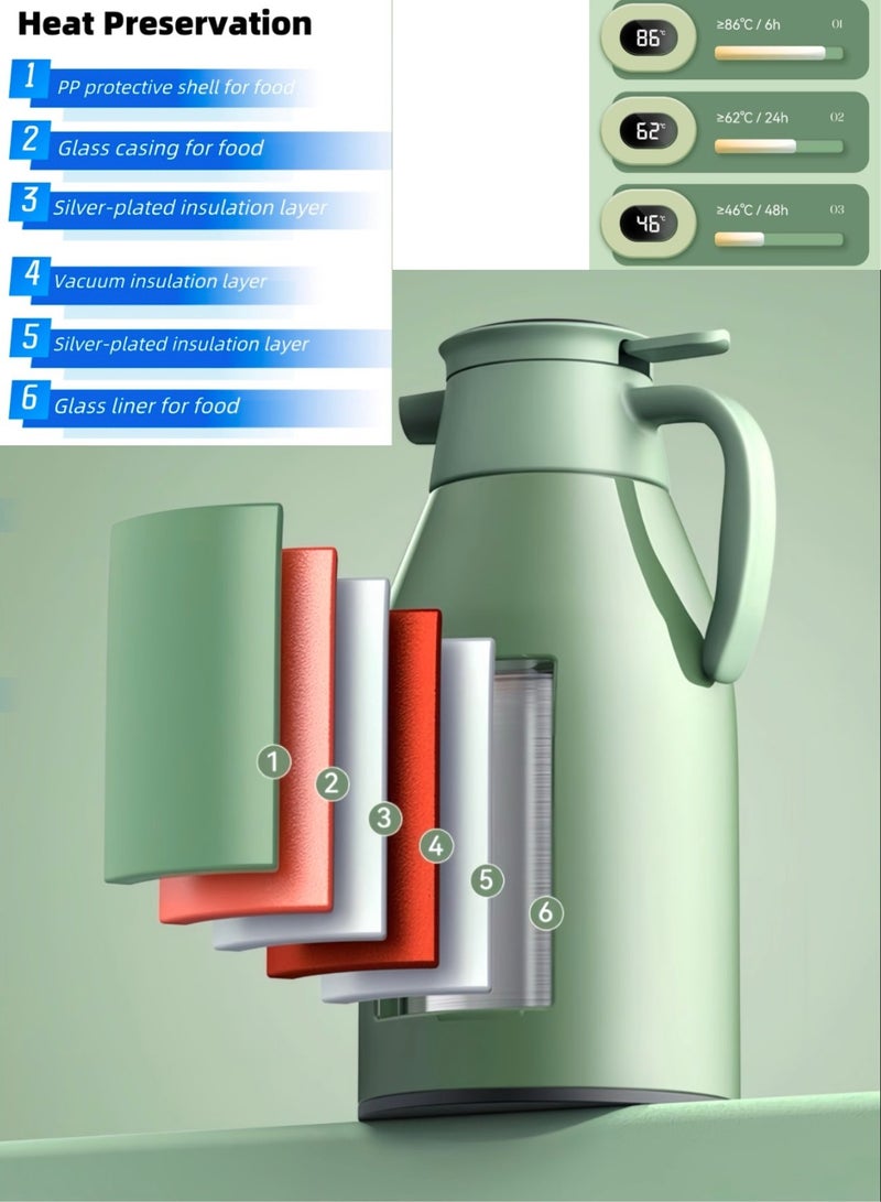 ريد ليف ترمس قهوة معزول حراريًا من RedLeaf بجدار مزدوج من الزجاج المفرغ، يحافظ على الحرارة لمدة 48 ساعة - Image 2