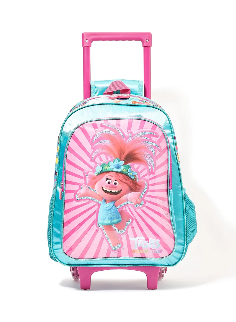 يونيفرسال 5 Piece Girls Trolls Trolley Backpack Set 16 Inch