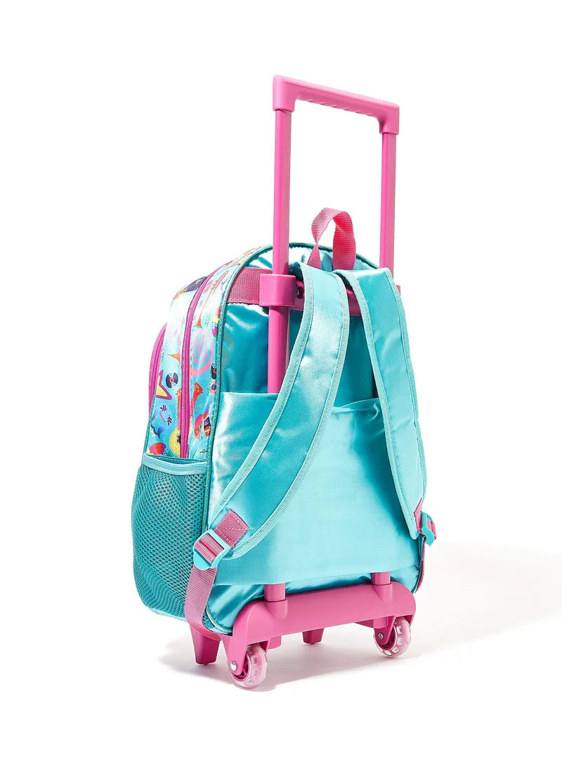 يونيفرسال 5 Piece Girls Trolls Trolley Backpack Set 16 Inch