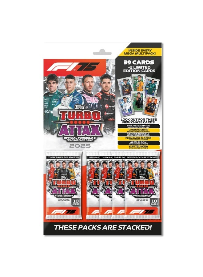 توبس لعبة بطاقات التداول والتحصيل Topps Turbo Attax Formula 1® 2025 (حزمة ضخمة متعددة) - Image 1