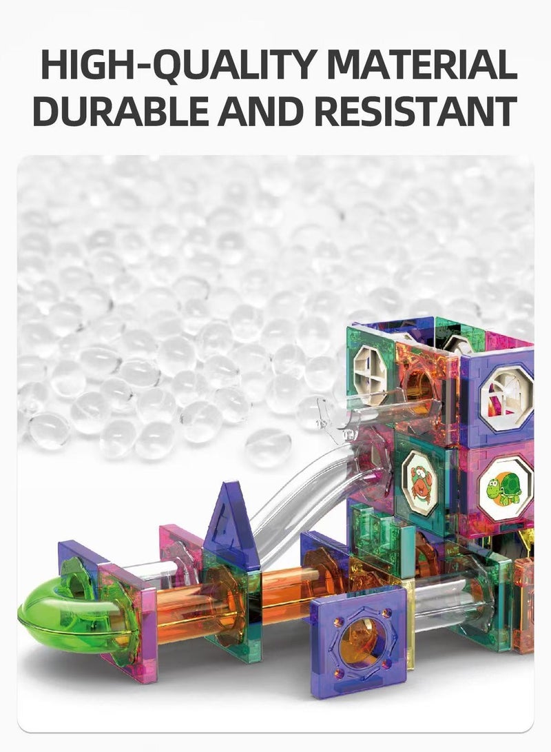 Magic Ball Track Magnetic Building Blocks Parent-Child Educational Puzzle Building Toys 73pcs - Image 3