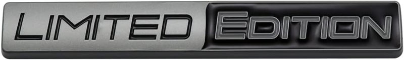 Limited Edition Emblem Auto Racing Sport 3D Badge Rear Trunk Sticker Side Fender Decal (Gray Black) - Image 1