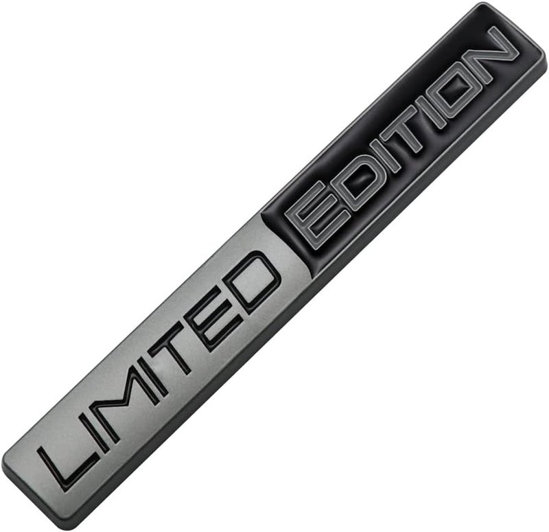 Limited Edition Emblem Auto Racing Sport 3D Badge Rear Trunk Sticker Side Fender Decal (Gray Black) - Image 2