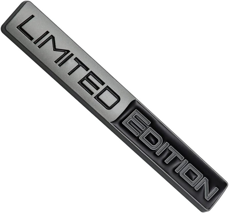 Limited Edition Emblem Auto Racing Sport 3D Badge Rear Trunk Sticker Side Fender Decal (Gray Black) - Image 3