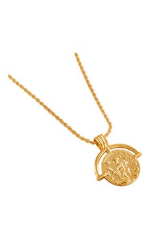 Layered Choker Necklace gold Plated Pendant Commemorative coin Necklace Multilayer Bar Disc Necklace Adjustable Layering Choker Necklaces fashion jewelry for Women Girls