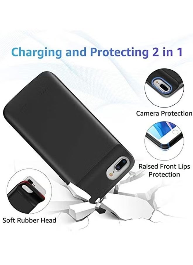 Portable Battery Case For iPhone 6-Plus/6s-Plus/7-Plus /8-Plus (4000mAh), External Extended Smart Charging Case Portable Battery Phone Case Charger Battery Pack