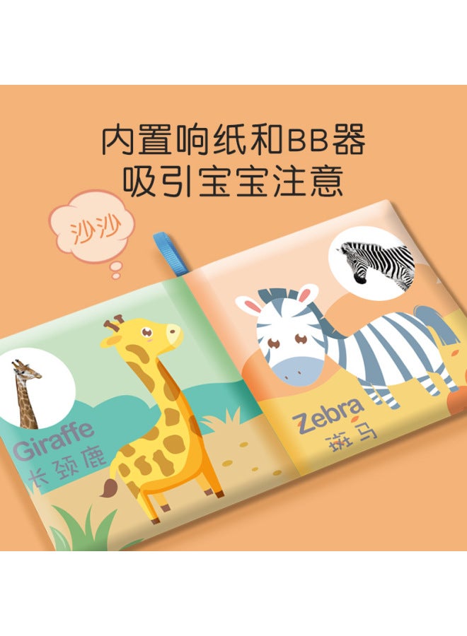Baby Cloth Book Early Education Baby Teaching Aids Can Bite Not Tear Baby Cognitive Three-dimensional Cloth Book Ring Paper Toys - Image 3