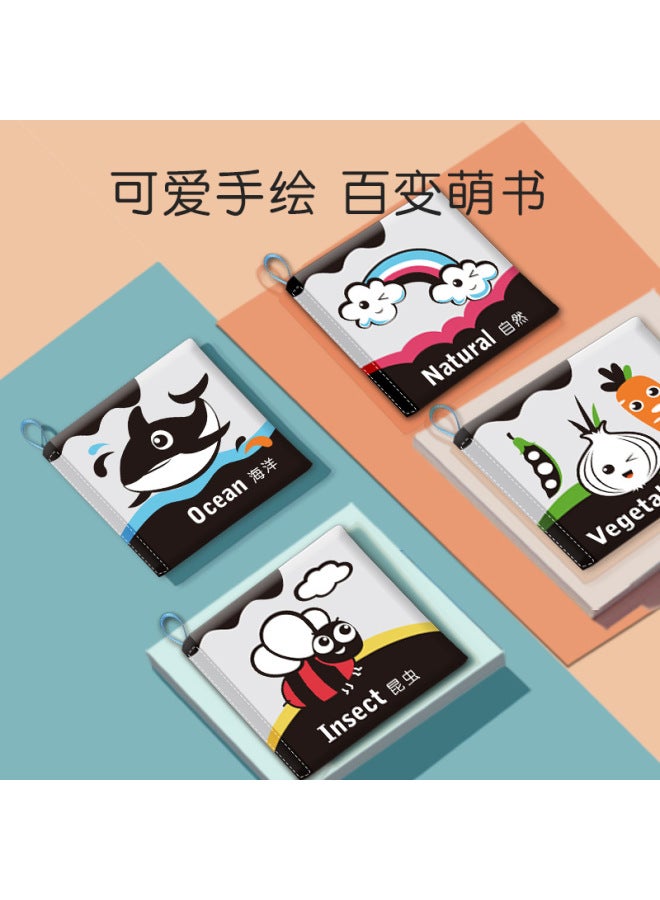Baby Cloth Book Early Education Baby Teaching Aids Can Bite Not Tear Baby Cognitive Three-dimensional Cloth Book Ring Paper Toys - Image 2
