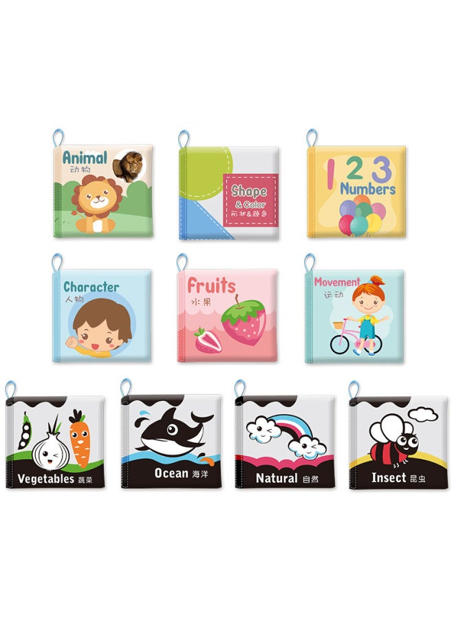 Baby Cloth Book Early Education Baby Teaching Aids Can Bite Not Tear Baby Cognitive Three-dimensional Cloth Book Ring Paper Toys - Image 5