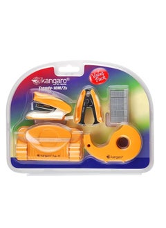 Kangaro 10M Trendy Stapler, Perforator, Stapler Remover, Tape Dispenser And Staples Pin Kit, Trendy 10M/Z5, Stapler Kit