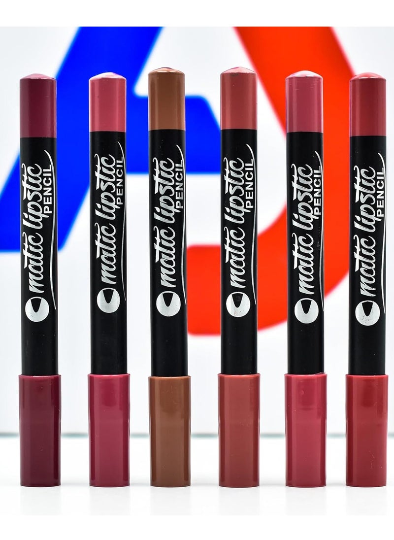M.N Matte Lipstick - 6 Colors - 6 Pcs  - Image 1