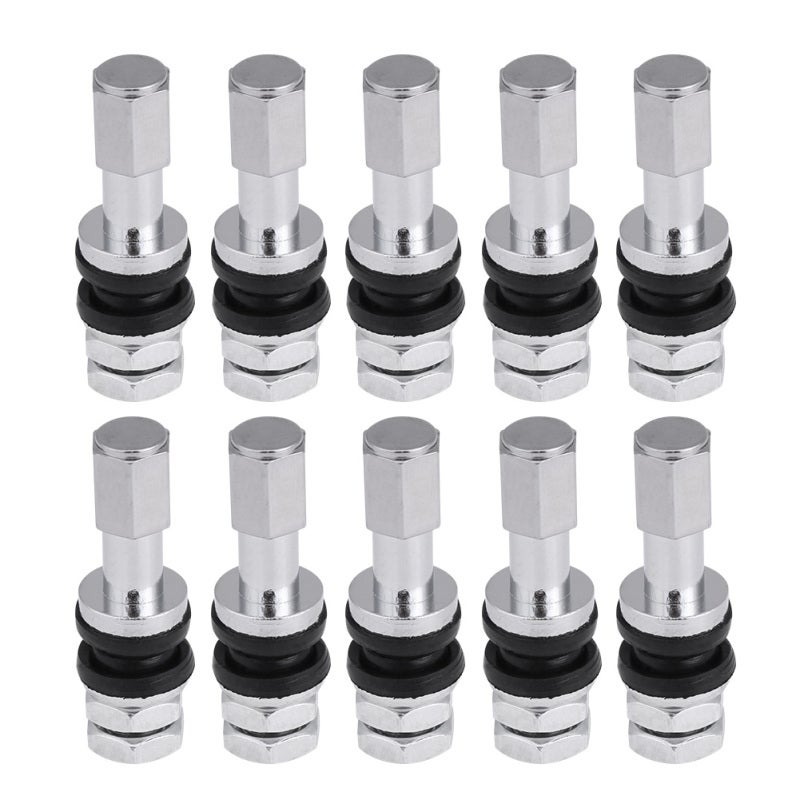 TR43E Tubeless Tire Valve Stem 10 Pack - Direct Replacement Repair Kit for Motorcycles Cars Trucks Bicycles - Image 1
