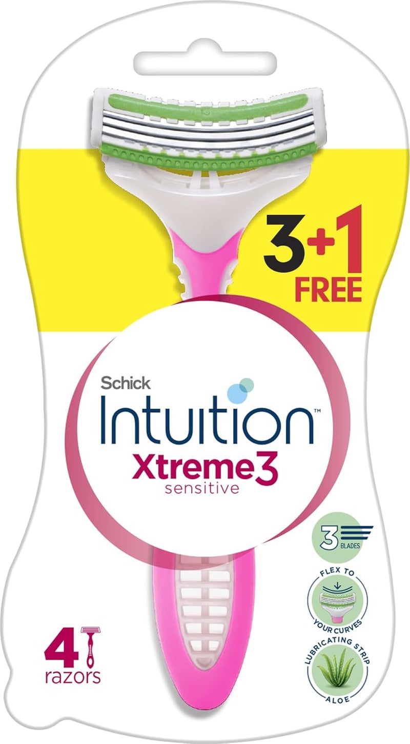 Intuition Schick Intuition Xtreme3 Sensitive Razors - 3 Blades with 3+1 Free Pack - Image 1