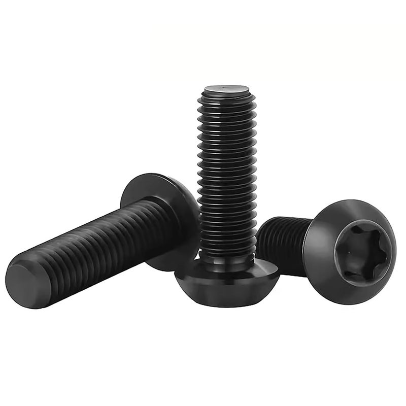 HanTof 100Pcs Button Head Torx Drive Screws Bolts, Grade 10.9 Alloy Steel, M5 x 8/12/16/20/30 mm Star Drive Machine Screws Set with T25 Wrench, Black Oxide Finish, Fully Threaded Pitch : 0.8 mm - Image 2