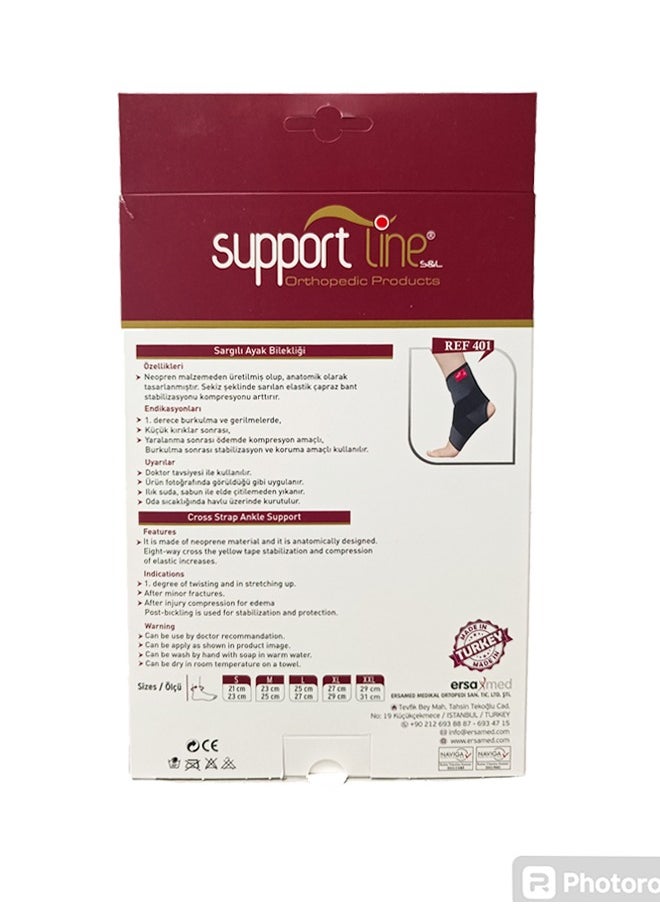 SupportLine REF 401 Cross Strap Ankle Support: Targeted Relief for Large Sizes  - Image 3
