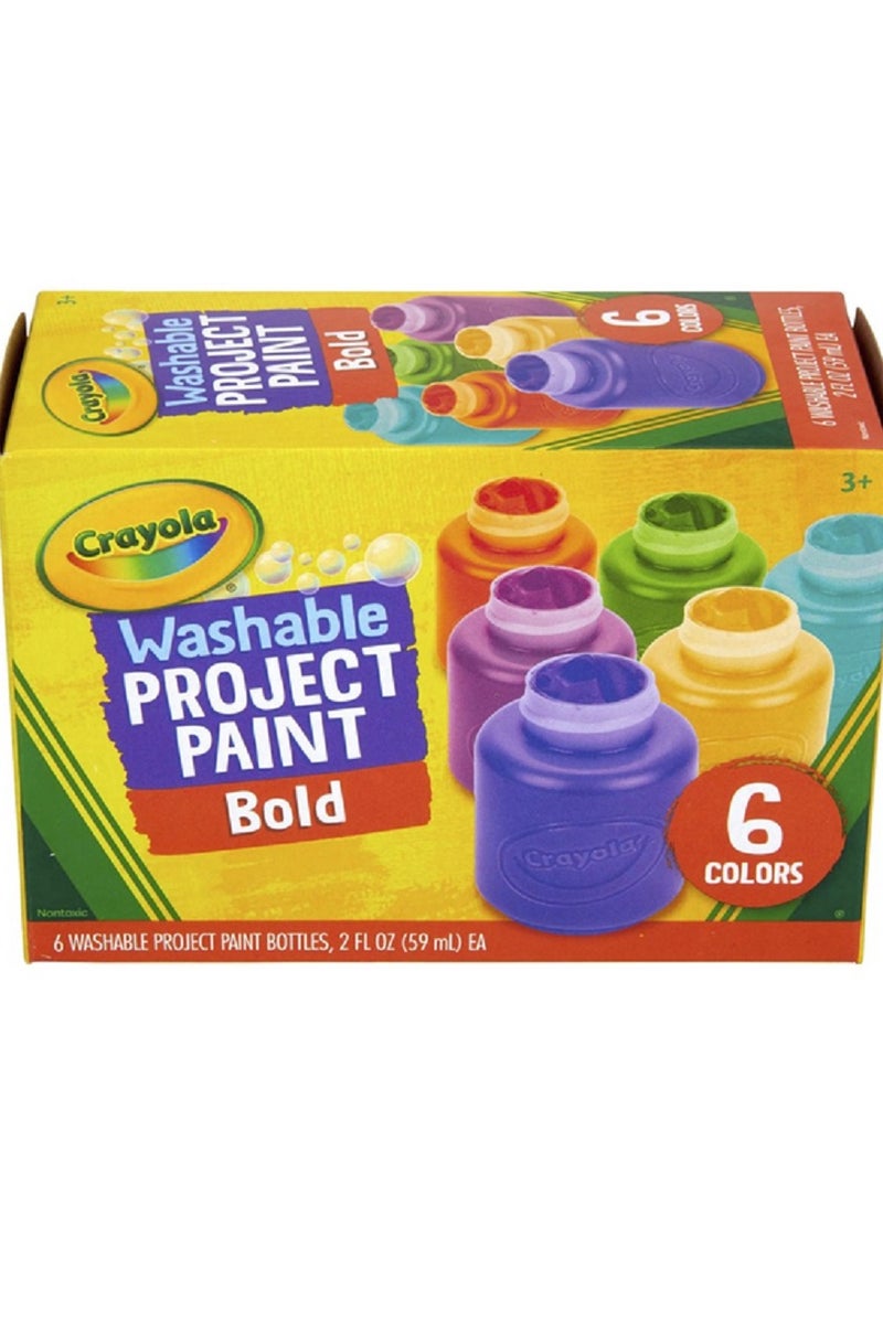 كرايولا مجموعة ألوان جريئة قابلة للغسل من 6 قطع متعددة الألوان 59 مل - Image 1