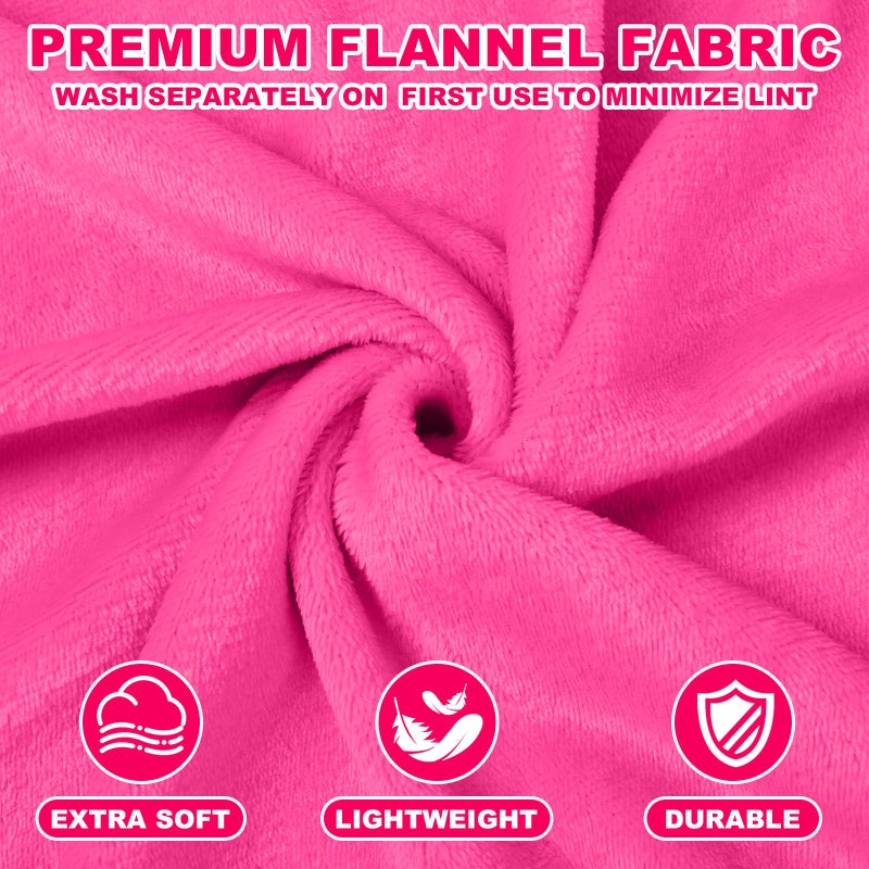 Chicingyou 36 Pcs Sleepover Party Supplies for Girls Including Warm Flannel Blanket Fuzzy Socks Ribbon and Gift Bag for Sleeping Slumber Spa Birthday Party Gift Favor(Rose Red) - Image 3