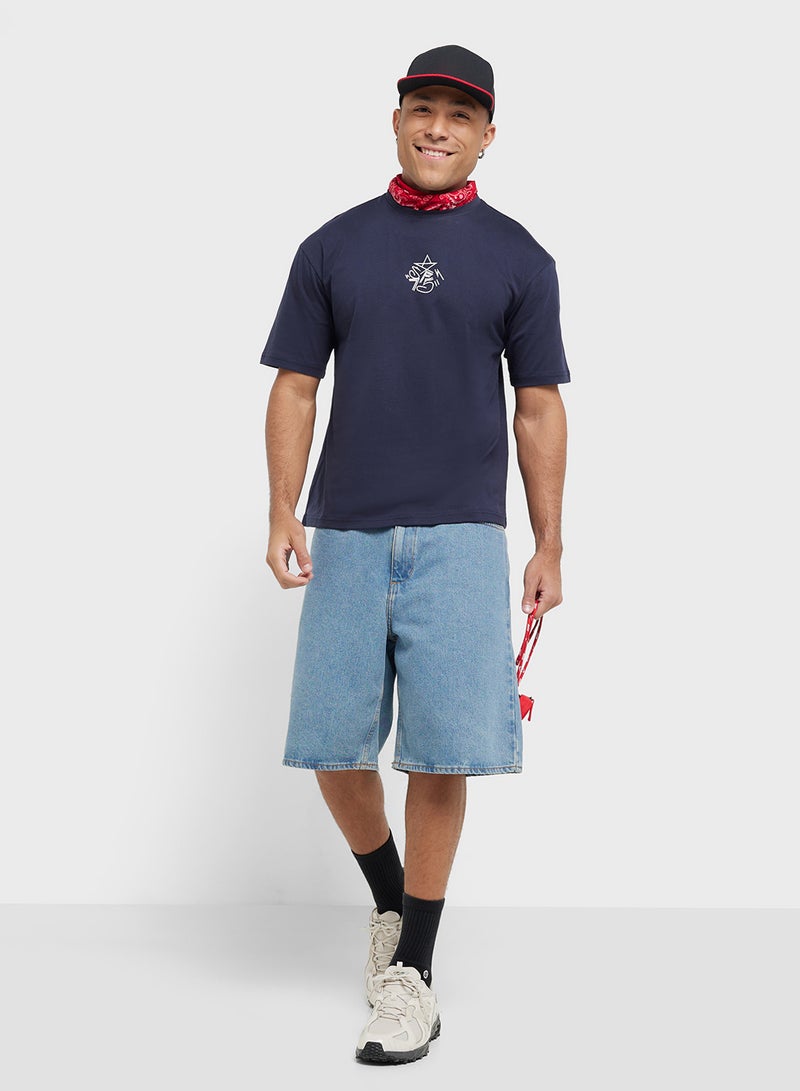 Seventy Five Graphic Print Oversized T-Shirt - Image 4