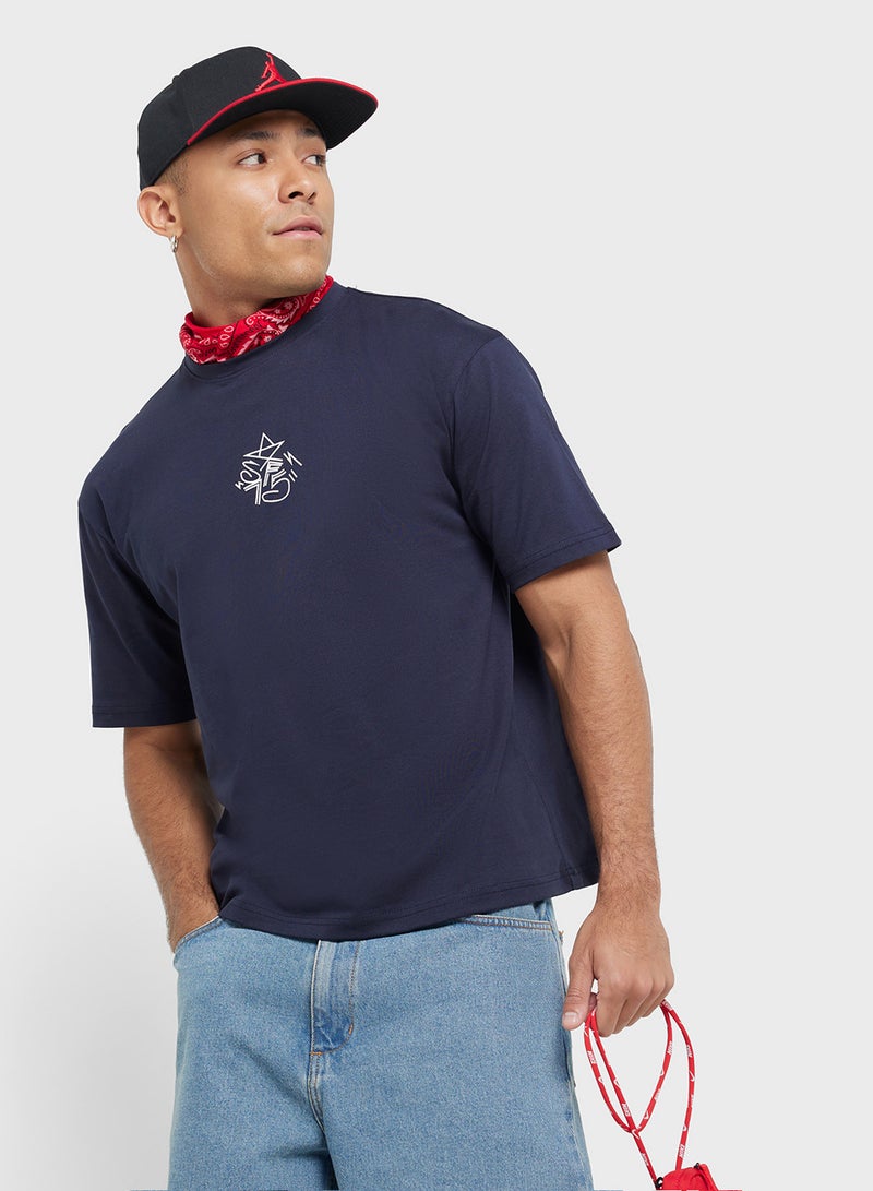 Seventy Five Graphic Print Oversized T-Shirt - Image 1