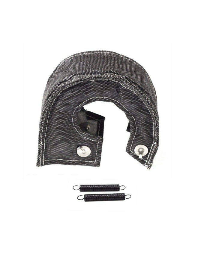 Generic Turbo Blanket Heat Shield Charger Cover Wrap for T4 With Locking Springs Cover Fiberglass 2000 F Turbo Charger Cover Heat Shield Barrier Fiber Turbo Blanket Turbocharger  - Image 1