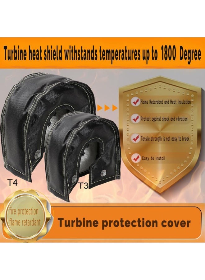 Generic Turbo Blanket Heat Shield Charger Cover Wrap for T4 With Locking Springs Cover Fiberglass 2000 F Turbo Charger Cover Heat Shield Barrier Fiber Turbo Blanket Turbocharger  - Image 4