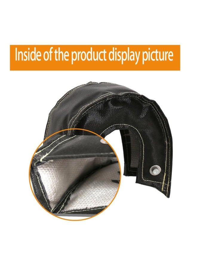 Generic Turbo Blanket Heat Shield Charger Cover Wrap for T4 With Locking Springs Cover Fiberglass 2000 F Turbo Charger Cover Heat Shield Barrier Fiber Turbo Blanket Turbocharger  - Image 2