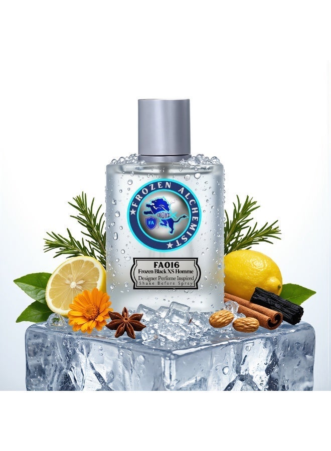 Frozen Alchemist Frozen Black XS (FA016) Eau De Parfum For Men 100ml | Long Lasting Fresh Spicy Woody Fragrance - Image 2