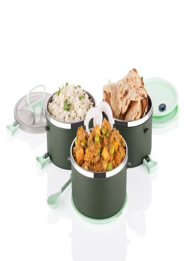 BlizzCart 3 Layer Insulated Lunch Box with Stainless Steel Inner | Leakproof and Food Grade Tiffin Box (Multi Colour) - Image 3
