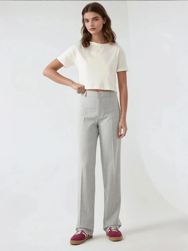 HICCUP High Waist Straight Leg Pants