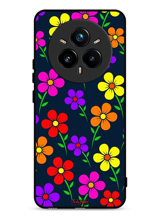 Tolwak Realme 14 Pro Plus 5G Protective Case Cover Colorful Flowers