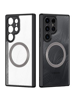 DUX DUCIS DUX DUCIS Aimo Case Anti-Yellowing Clear [Hard PC Back & Soft TPU Bumper] Magnetic Wireless Charging Shockproof Protective Phone Case Cover compatible with Samsung Galaxy S24 Ultra (Black)  - Image 1