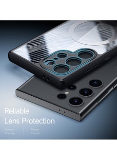 DUX DUCIS DUX DUCIS Aimo Case Anti-Yellowing Clear [Hard PC Back & Soft TPU Bumper] Magnetic Wireless Charging Shockproof Protective Phone Case Cover compatible with Samsung Galaxy S24 Ultra (Black)  - Image 5