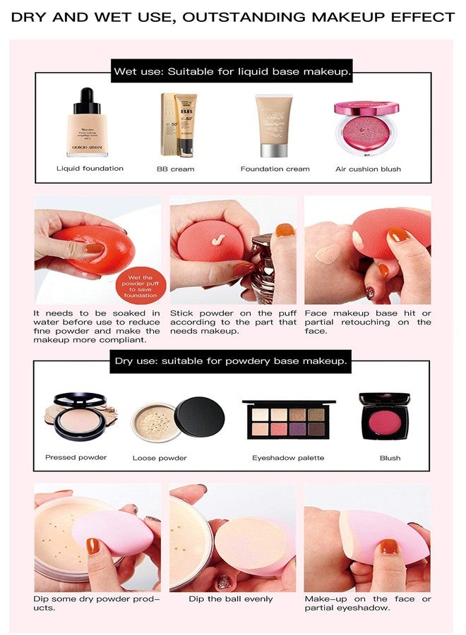 KIRA Professional Beauty Blender Sponge with Storage Box 8 Pcs - Image 4
