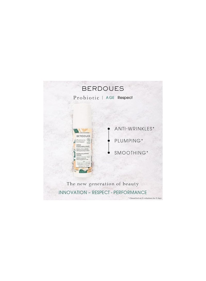 BERDOUES Probiotic Age Respect Hydra Plumping Cream Anti Aging Face Moisturizer With Hyaluronic Acid. Leaves The Skin Firmer. Fine Lines & Wrinkles Appear Less Visible Made In France 1.69 Fl.Oz - Image 3