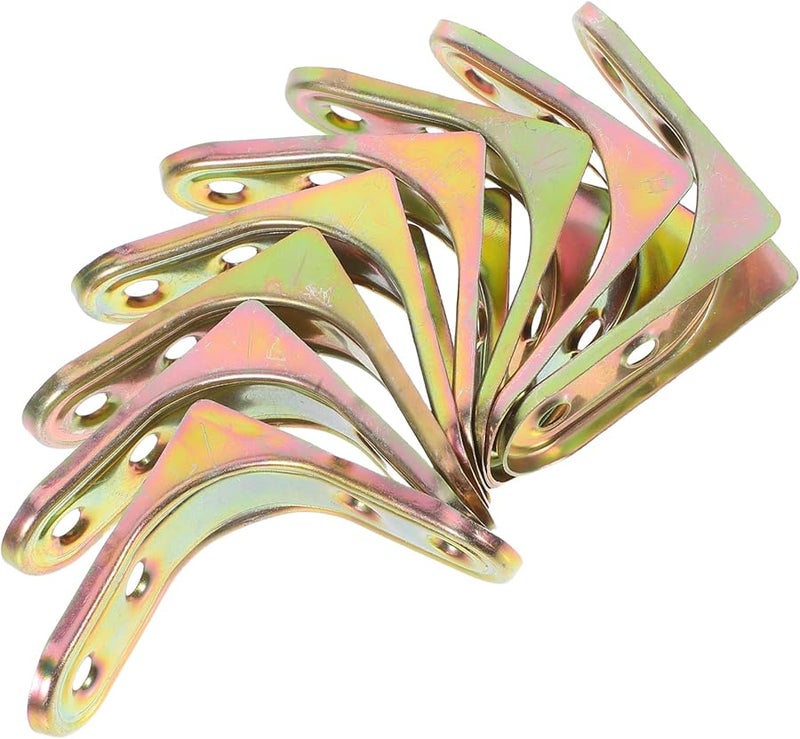 Artibetter 8Pcs Heavy Duty L Shaped Corner Brackets 50X50X20Mm Cold Rolled Steel For Furniture Desk Support - Image 1